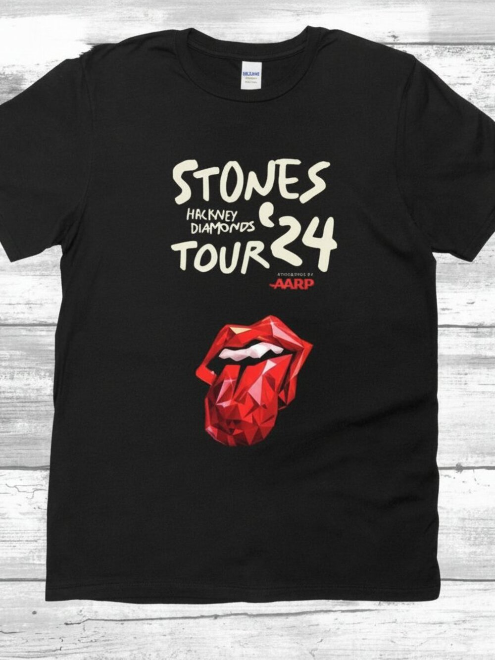 Rolling Stones Hackney Diamonds Tour 2024 Graphic T-Shirt Black Unisex Band Tee